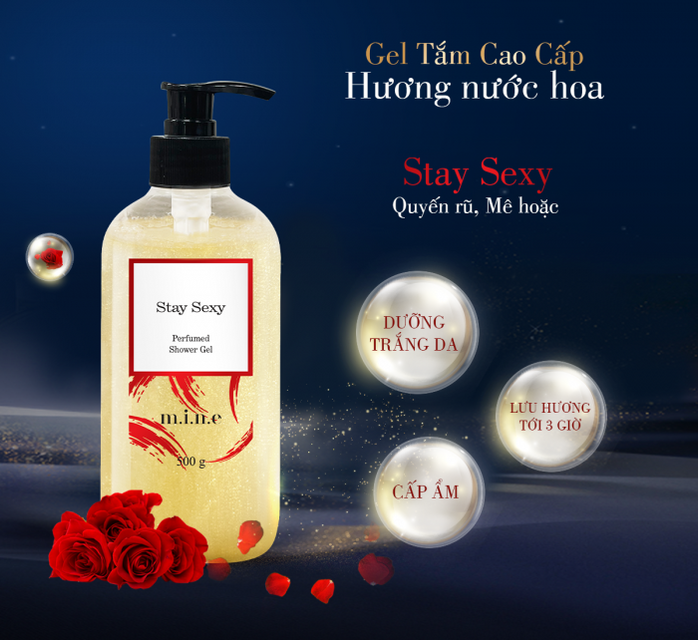 Gel tắm Mine Stay Sexy Perfumed Shower Gel 500g 1
